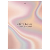 Eleganter Goldholografischer Event-Planer der mode Klemmbrett (Rückseite)