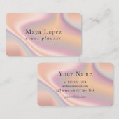 Eleganter Goldholografischer Event-Planer der mode Visitenkarte (Vorne/Hinten)