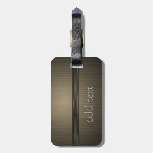 Eleganter Goldlotus, gestreift Gepäckanhänger (Rückseite vertikal)