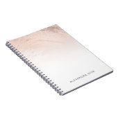 Eleganter Goldmarmor aus Kupfer-Rose Notizblock (Rechte Seite)