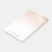 Eleganter Goldmarmor aus Kupfer-Rose Post-it Klebezettel (angewinkelt)