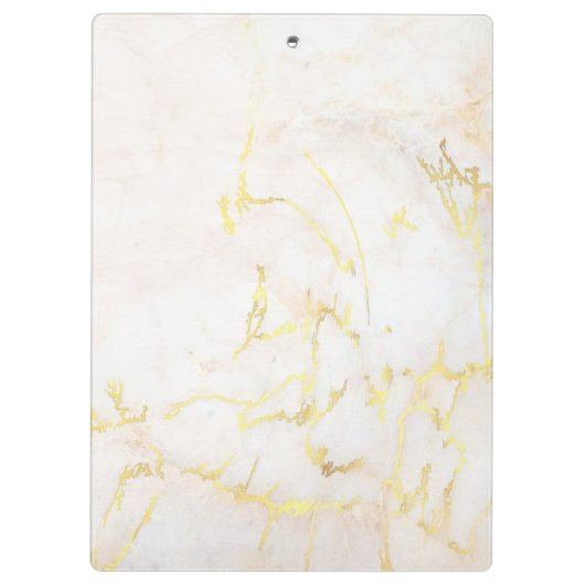 Eleganter Goldmarmor Moderne Berufliche Vorlage Klemmbrett (Rückseite)