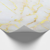 Eleganter Goldmarmor-modernes goldenes glattes Geschenkpapier (Ecke)
