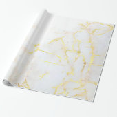Eleganter Goldmarmor-modernes goldenes glattes Geschenkpapier (Ungerollt)