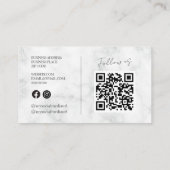 Eleganter Goldmarmor-QR-Code Visitenkarte (Rückseite)