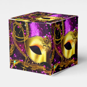 Eleganter Goldmaske-Cube Geschenkschachtel