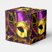 Eleganter Goldmaske-Cube Geschenkschachtel (Rückseite)