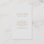 Eleganter Goldmedaille Wellness-Center Visitenkarte (Rückseite)