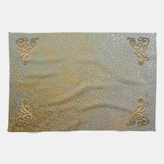 Eleganter Goldmetallblick der Goldrolle-| Handtuch