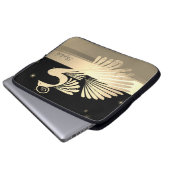 Eleganter Goldpfau - Personalisiert Laptopschutzhülle (Vorne Knopf)
