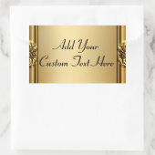 Eleganter Goldrahmen auf Goldklebern Rechteckiger Aufkleber (Tasche)