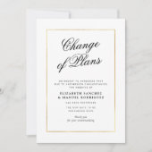 Eleganter Goldrahmen aufgeschoben Hochzeitskarte Einladung (Vorderseite)