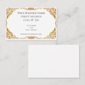 Eleganter Goldrahmen Beruflich Visitenkarte (Vorne/Hinten)