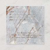 Eleganter Goldrahmen, Confetti-Marmor Rabattkarte (Rückseite)