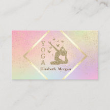 Eleganter Goldrahmen, Confetti, Yoga-Instruktor