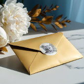 Eleganter Goldrahmen | Erstes Weihnachtsfest des K Runder Aufkleber