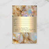 Eleganter Goldrahmen, Konfetti, farbenfroher Marmo Rabattkarte (Rückseite)