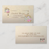 Eleganter Goldrahmen, Konfetti-Nähmaschine Visitenkarte (Vorne/Hinten)