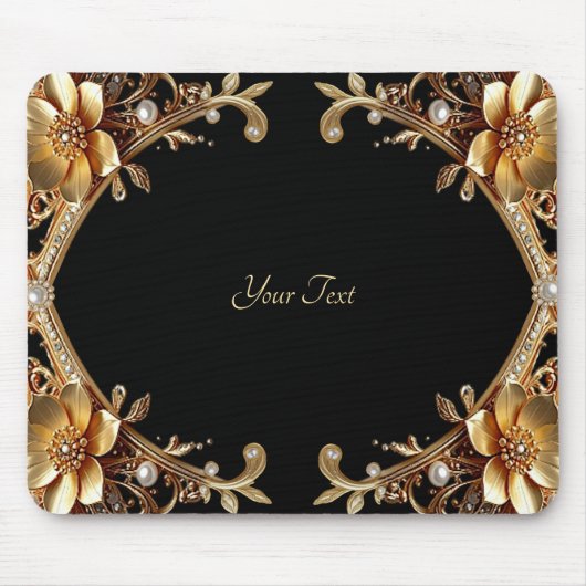 Eleganter Goldrahmen-Mauspad Mousepad (Vorne)