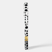 Eleganter Goldrahmen mit Polka Dot Background Case-Mate iPhone Hülle (Rückseite / Links)