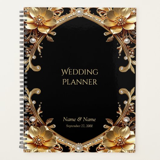 Eleganter Goldrahmen-Planer Planer (Vorderseite)