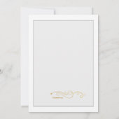 Eleganter Goldrahmen - religiöse Einladung (Rückseite)