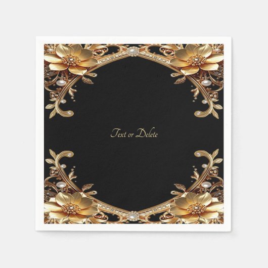 Eleganter Goldrahmen Serviette (Vorderseite)