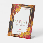 Eleganter Goldrahmen und rustikale Herbstgeister Sockelschild (Vorderseite)