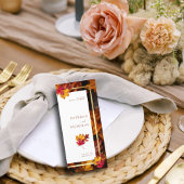 Eleganter Goldrahmen und rustikale Herbstzauber Ho Menükarte