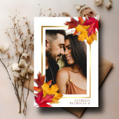 Eleganter Goldrahmen und rustikale Herbstzauber Ho Save The Date