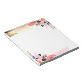 Eleganter Goldrand, Blume Feather Notizblock (angewinkelt)