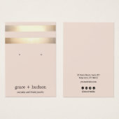 Eleganter Goldrand Modernes Rosa Ohrring Display (Vorne & Hinten)