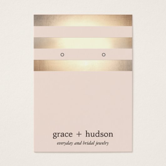 Eleganter Goldrand Modernes Rosa Ohrring Display (Vorderseite)