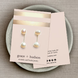 Eleganter Goldrand Modernes Rosa Ohrring Display