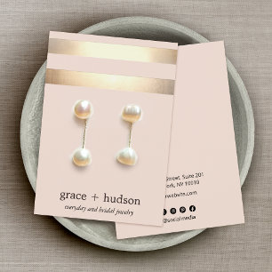 Eleganter Goldrand Modernes Rosa Ohrring Display