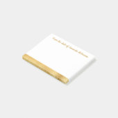 Eleganter Goldrand Personalisiert Sticky Note Glam Post-it Klebezettel (angewinkelt)
