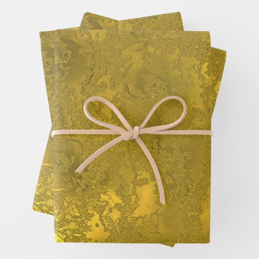 Eleganter Goldrausch Geschenkpapier Set (Beispiel)