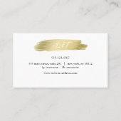 Eleganter Goldrausch Schlaganfall Beruflich Visitenkarte (Rückseite)