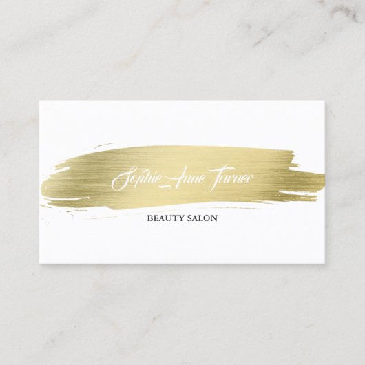 Eleganter Goldrausch Schlaganfall Berufliche Verab Terminkarte (Vorderseite)