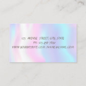 Eleganter Goldrausch Schlaganfall, Linien, hologra Visitenkarte (Rückseite)