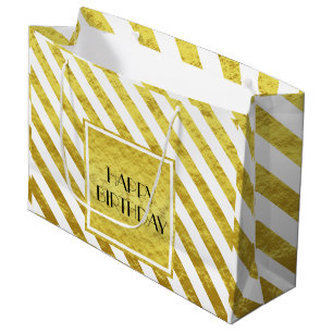 Eleganter Goldrausch zum Geburtstag Große Geschenktüte