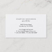 Eleganter Goldregen Visitenkarte (Rückseite)