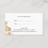 Eleganter Goldschere Friseursalon Terminkarte (Rückseite)