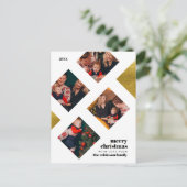 Eleganter Goldschmied & 4 Fotos Weihnachten Postkarte (Stehend Vorderseite)