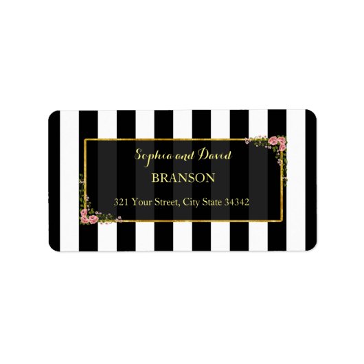 Eleganter Goldschmied Adressaufkleber (Vorne)