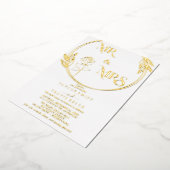 Eleganter Goldschmied | Emerald Mr. & Mrs. Wedding Folieneinladung (Gedreht)