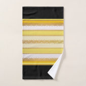 Eleganter Goldschmied mit gelb-weiß Streifen Bat Badhandtuch Set (Handtuch)