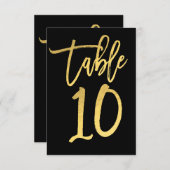 Eleganter Goldschmied Moderne Script-Tischnummer 1 Einladung (Vorne/Hinten)