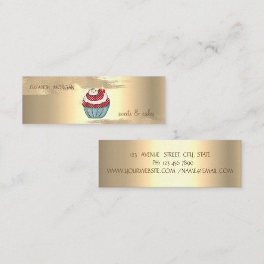 Eleganter Goldschmied Pinakothek Züst Mini Visitenkarte (Vorne/Hinten)