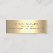 Eleganter Goldschmied Pinselstrich, Blauer Lotus Mini Visitenkarte (Rückseite)